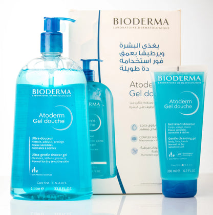 Bioderma Atoderm Gel Douche 1 Liter + 200 Ml Offer Pack
