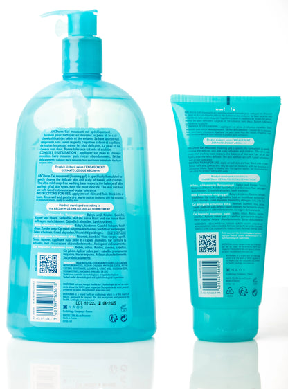Bioderma ABCDerm Moussant Mild Foaming Cleanser 1 Liter+200 Ml Offer Pack