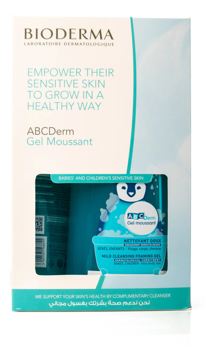 Bioderma ABCDerm Moussant Mild Foaming Cleanser 1 Liter+200 Ml Offer Pack