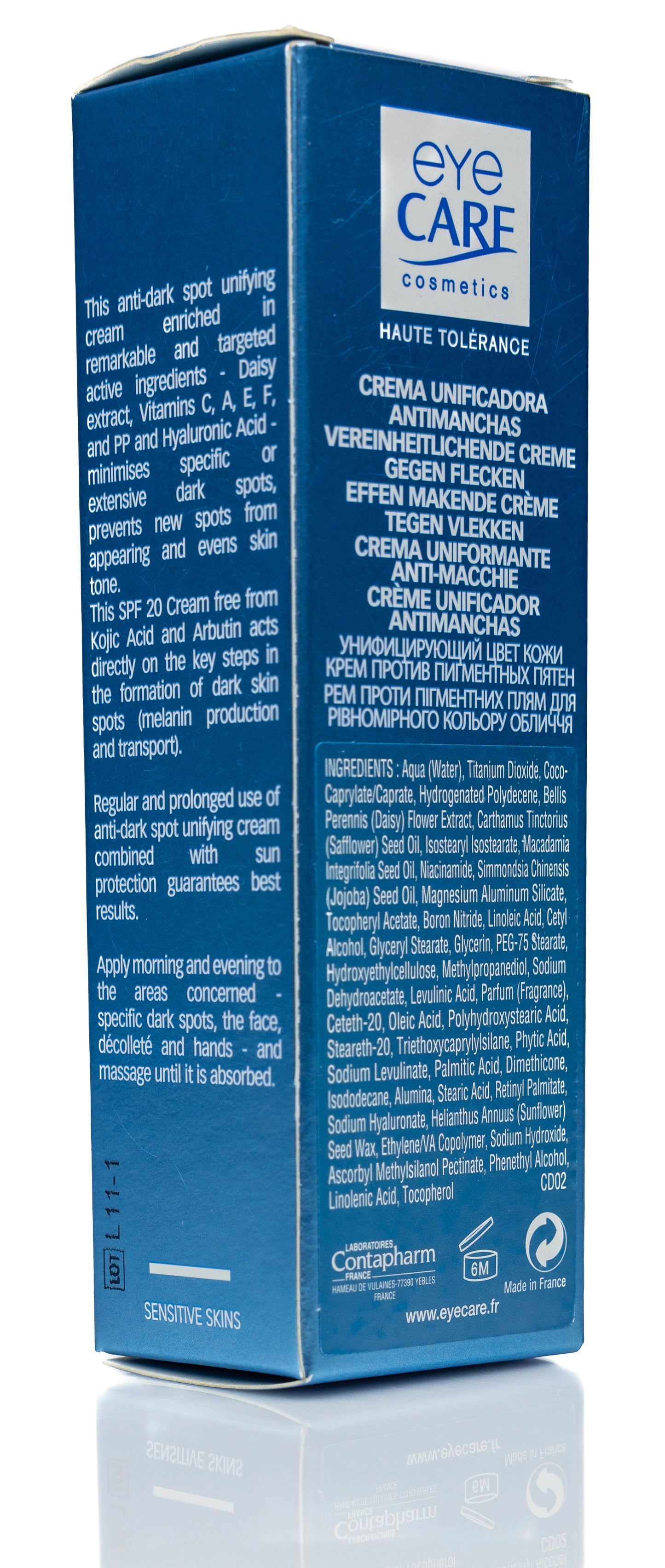 Eye Care Cosmetics Anti-Dark Spot SPF 20 Unifying Cream 30 Ml