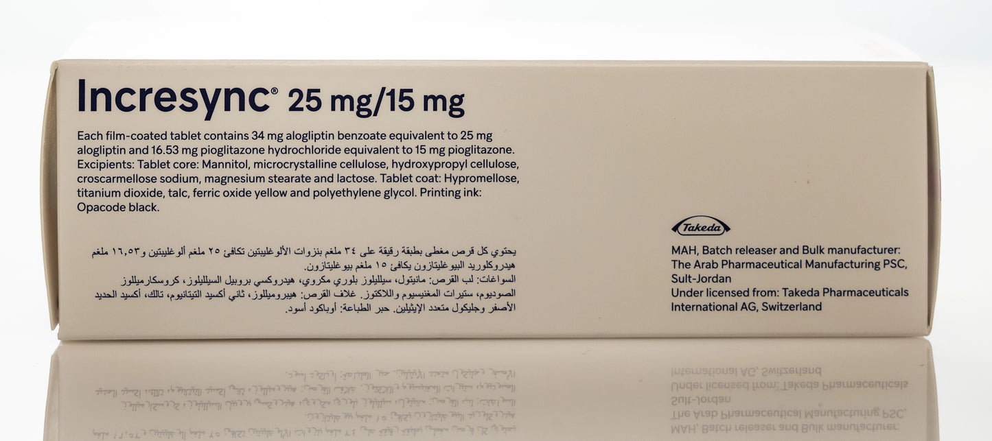 Incresync 25/15Mg 28 Tablets