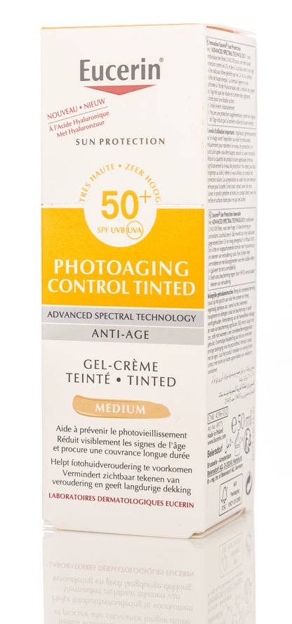 Eucerin Photoaging Control Tinted SPF 50+ Sun Gel-Cream Medium 50 Ml