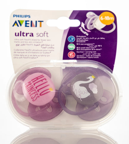 Avent [3181] Soft Soother 6-18 M Girls 2 Pieces