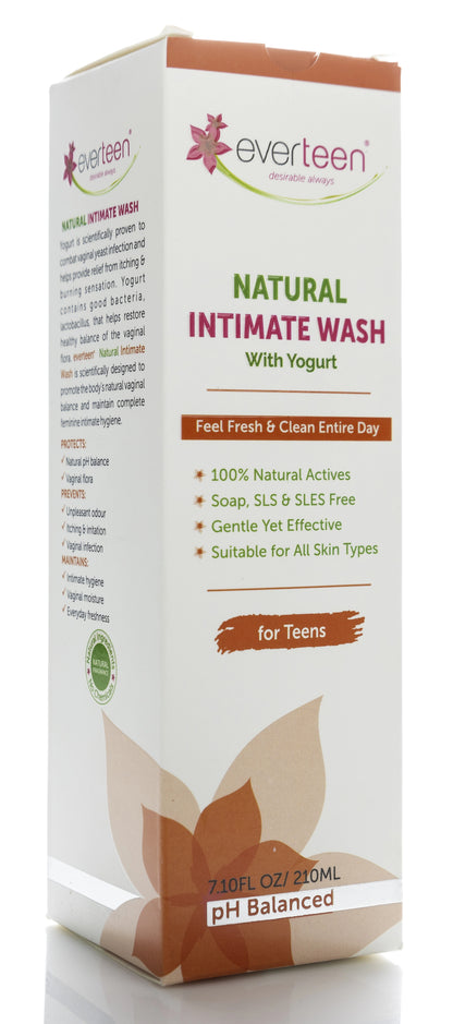 Everteen Natural Intimate Wash with Yogurt pH Balanced 210 Ml