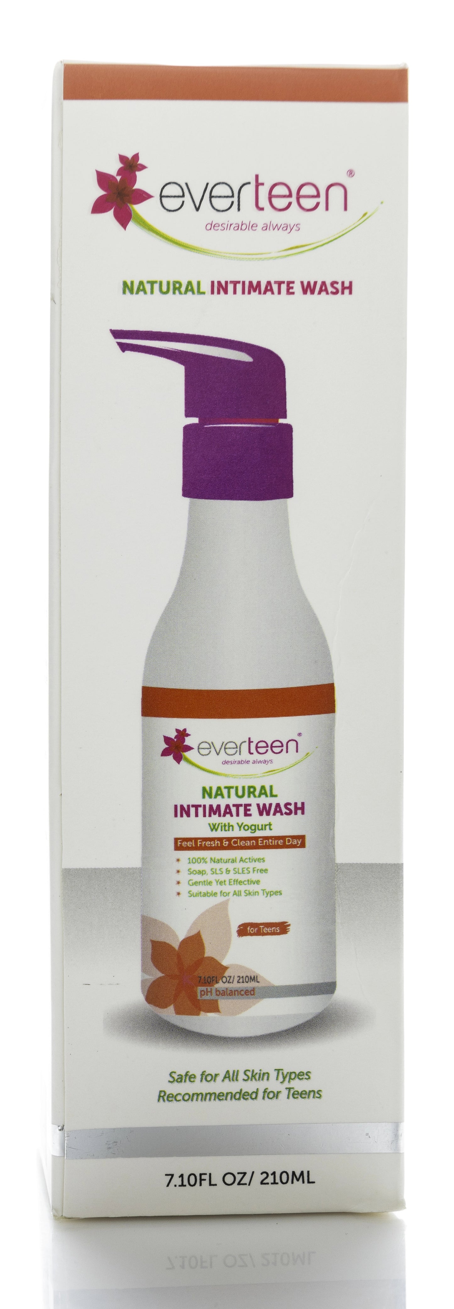 Everteen Natural Intimate Wash with Yogurt pH Balanced 210 Ml