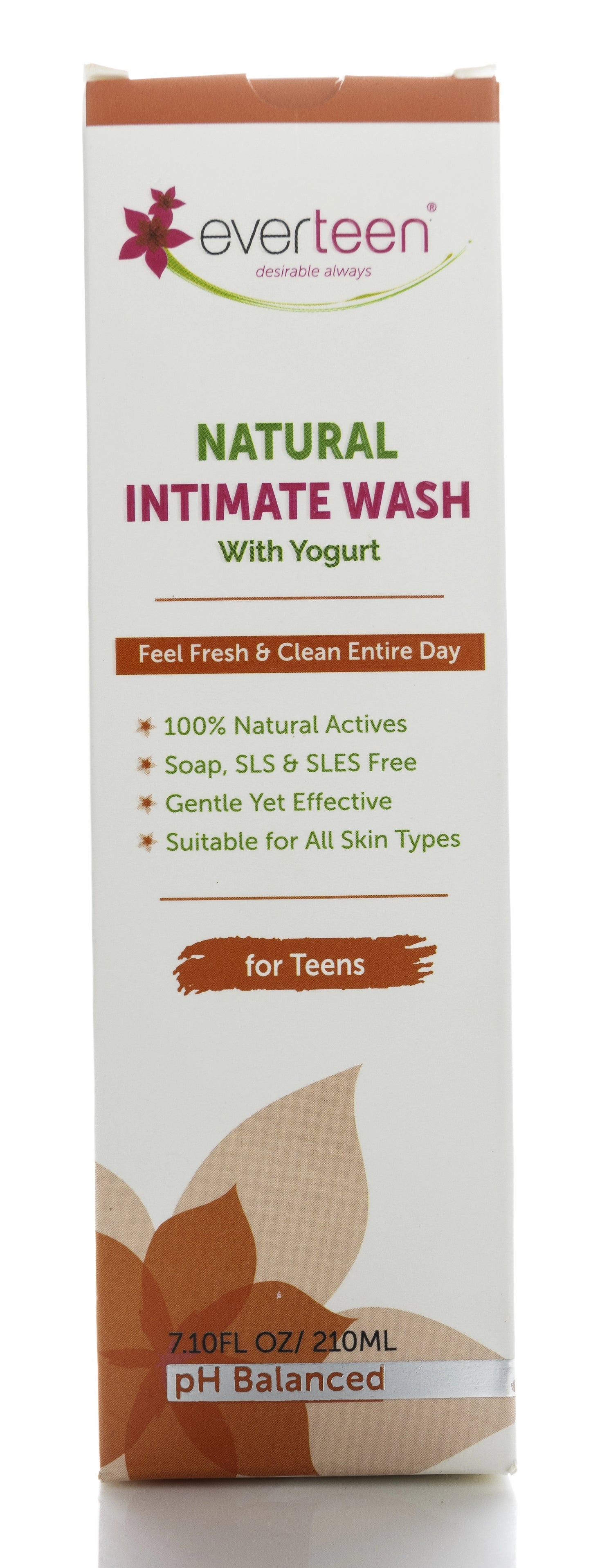 Everteen Natural Intimate Wash with Yogurt pH Balanced 210 Ml