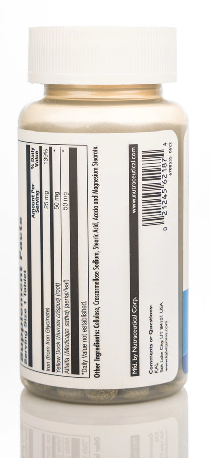 Kal Iron Glycinate 25mg 90 Tablet