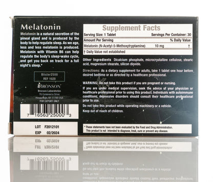 Bronson Melatonin 10mg 30 Tablets