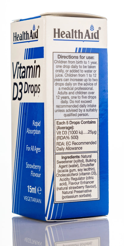 Health AidVitamin D3 1000IU Drops 15ml