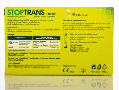 Stoptrans Med Sachets 3Gmx10pieces