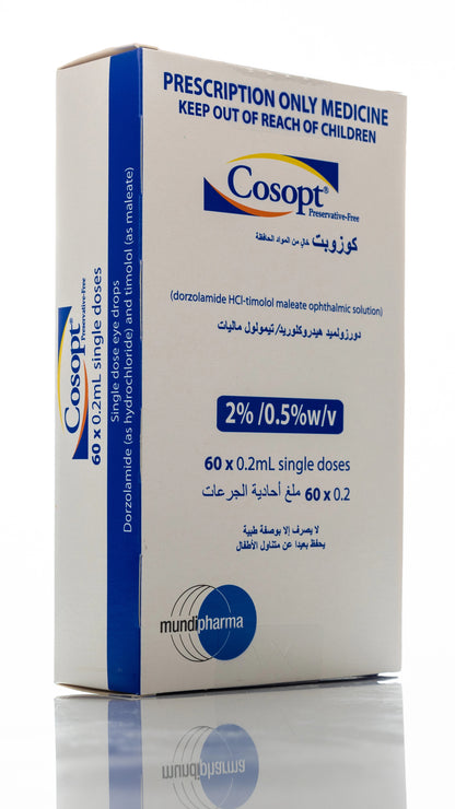 Cosopt Preservative Free Eye Drops Sd 60X0.2Ml