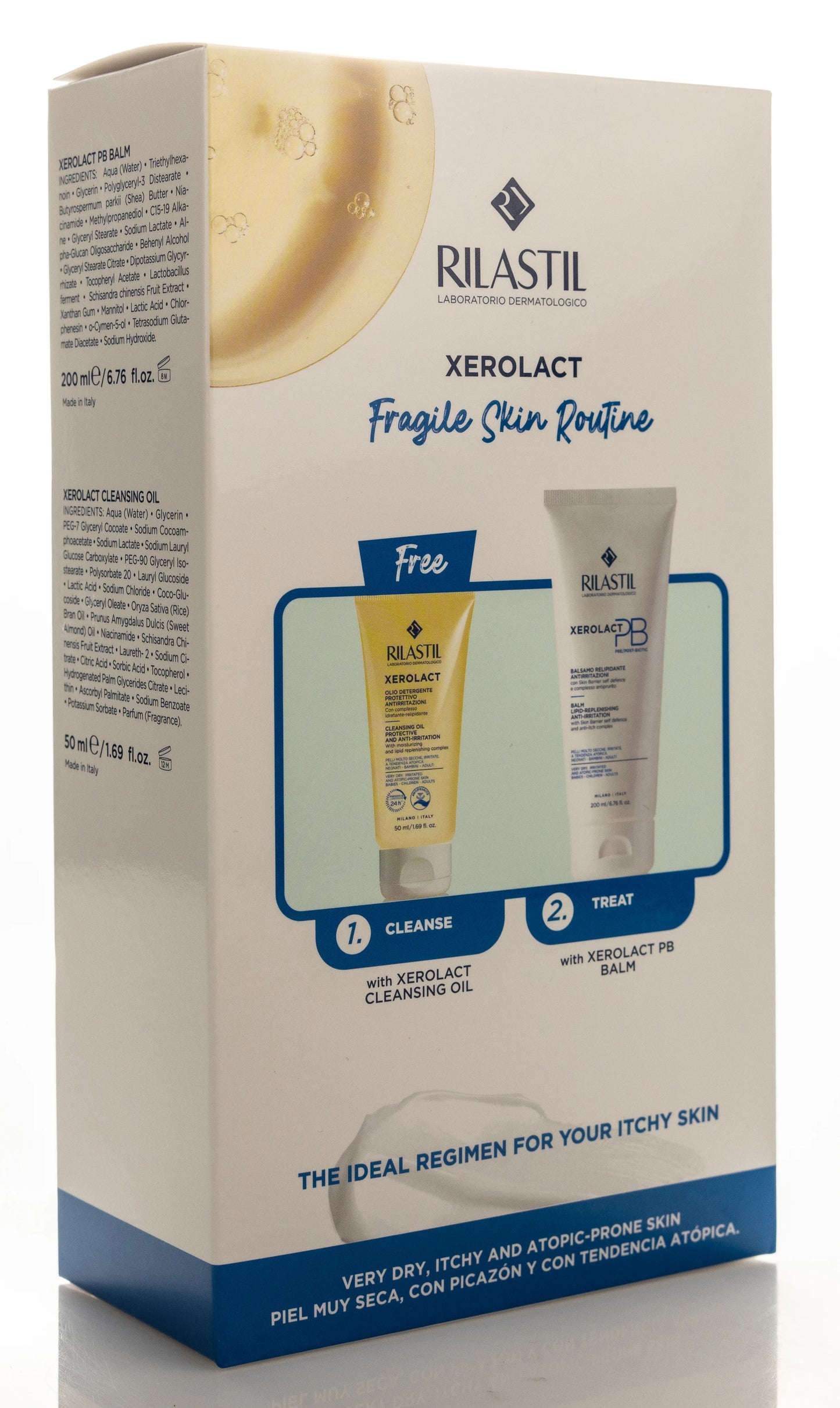 Rilastil Xerolact Clean Oil 50 Ml+Balm 200 Ml Offer