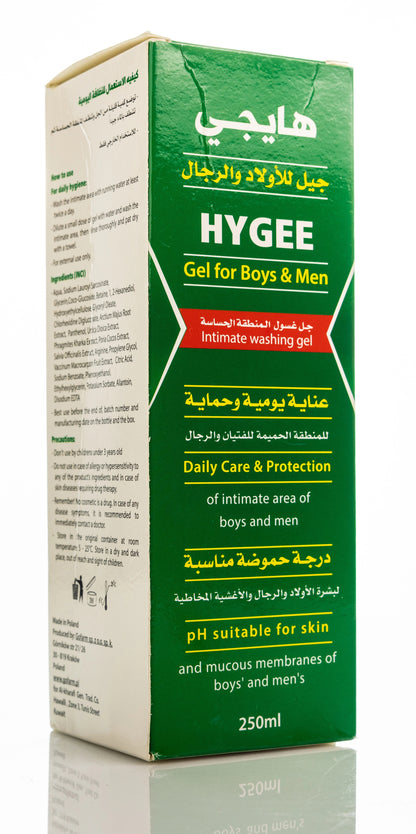 Hygee Intimate Washing Gel For Boys & Men 250Ml