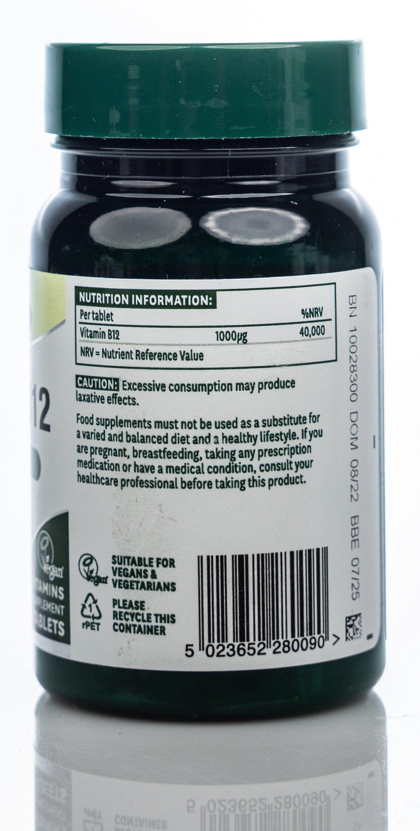 Natures Aid Vitamin B12 Sublingual 1000Mcg 90 Tablets