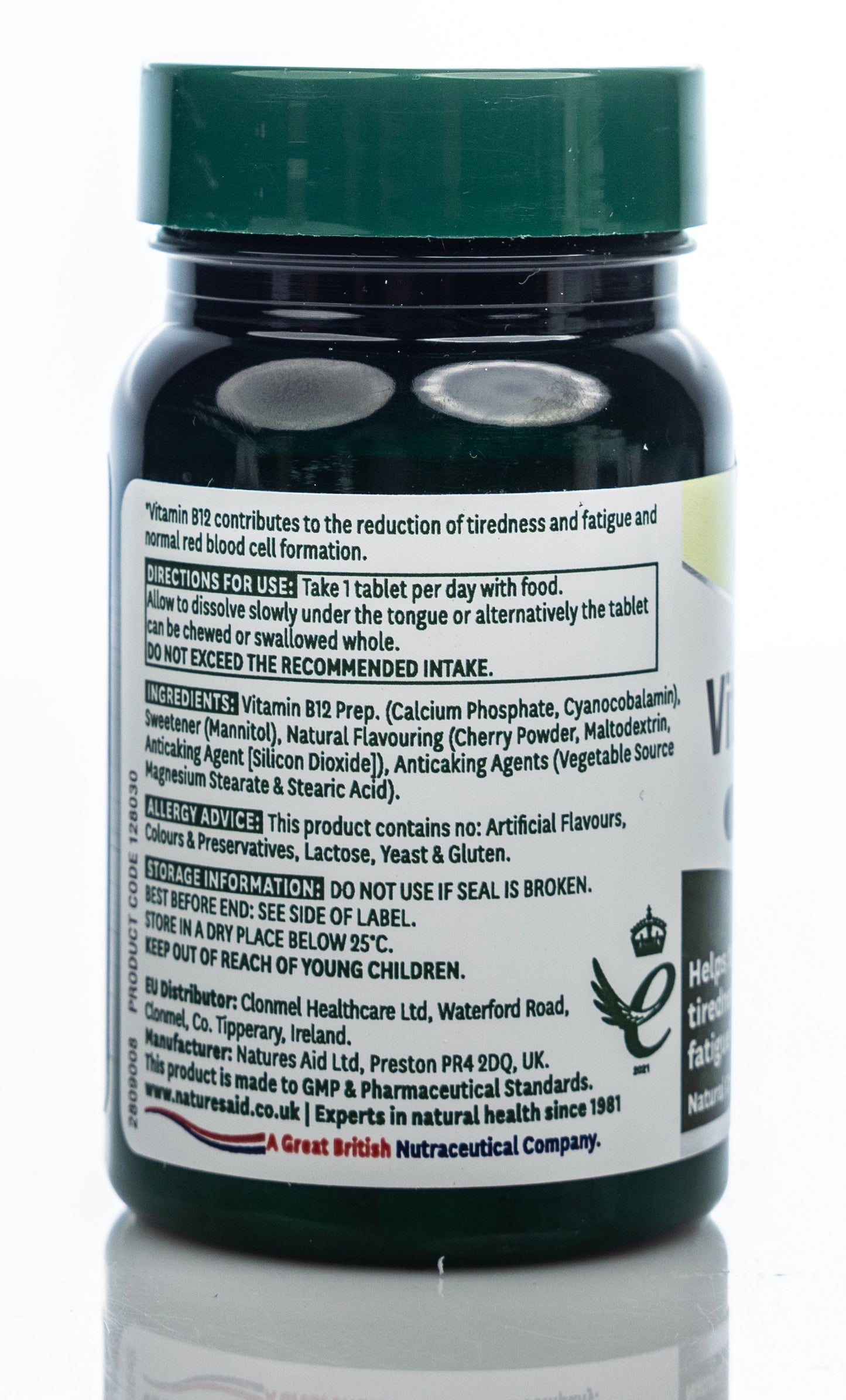 Natures Aid Vitamin B12 Sublingual 1000Mcg 90 Tablets