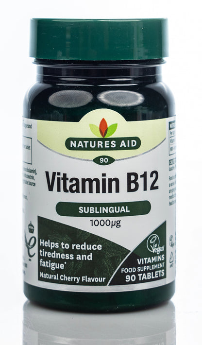 Natures Aid Vitamin B12 Sublingual 1000Mcg 90 Tablets