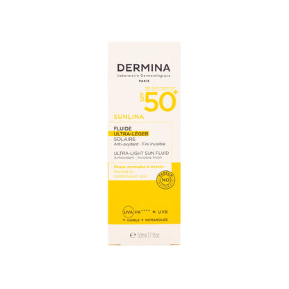 Dermina Sunlina SPF 50+ Ultra Light Sun Fluid 50 Ml