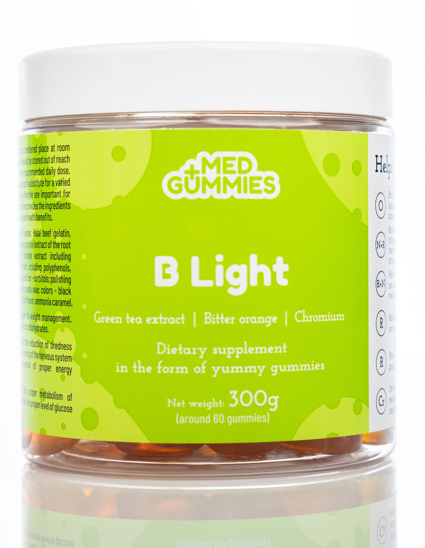 Med+ Gummies B Light 300g 60 Gummmies