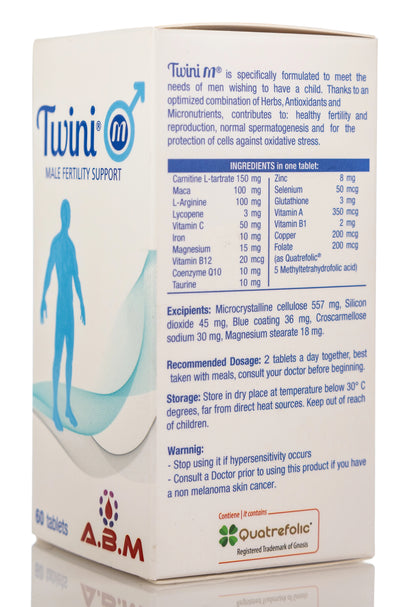 Twini M Male Fertility Support 60 Tablets