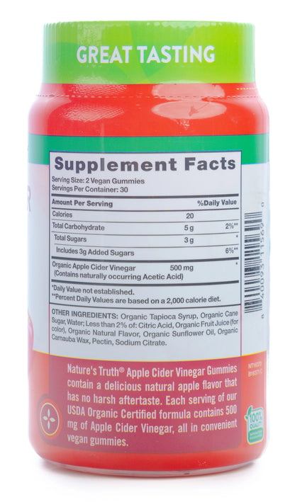 Nature’s Truth Organic Apple Cider Vinegar 60Gummies
