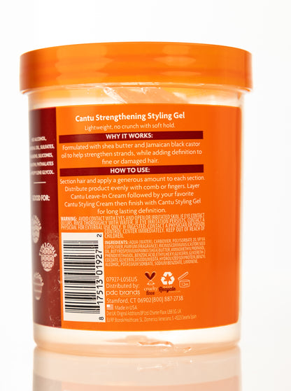 Cantu Shea Butter Flexible Hold Strengthening Styling Gel with Jamaican Black Castor Oil 524 Gm