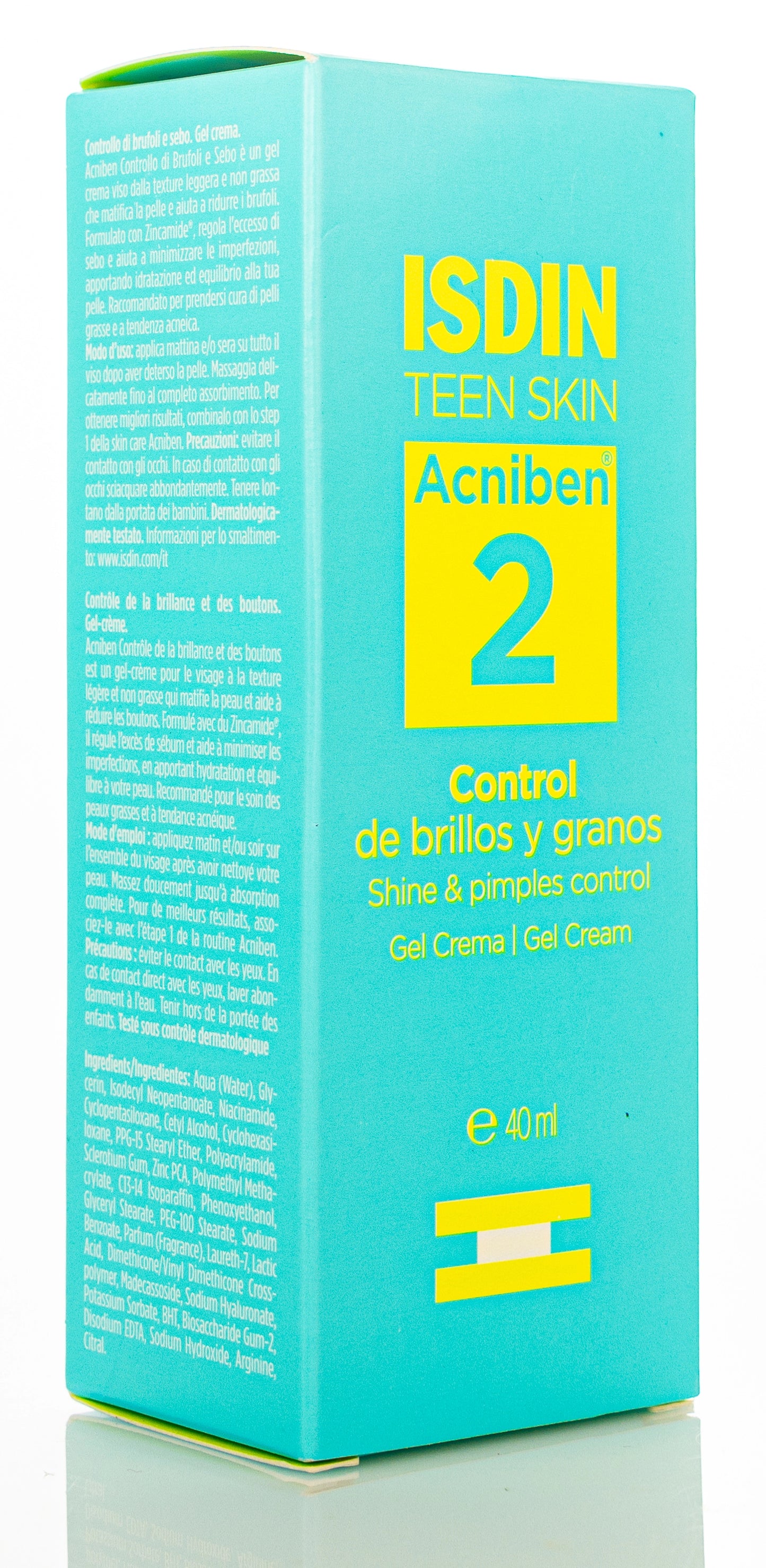 Isdin Acniben 2 Shine and Pimple Control Gel Cream 40 Ml