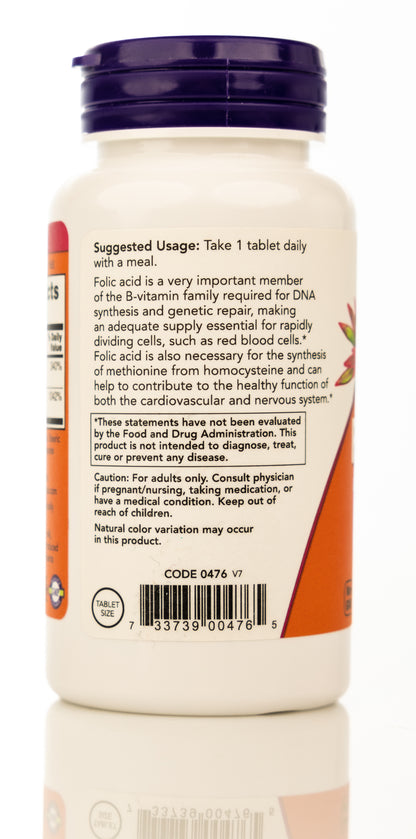 Now Folic Acid 800mcg 250 Tablets