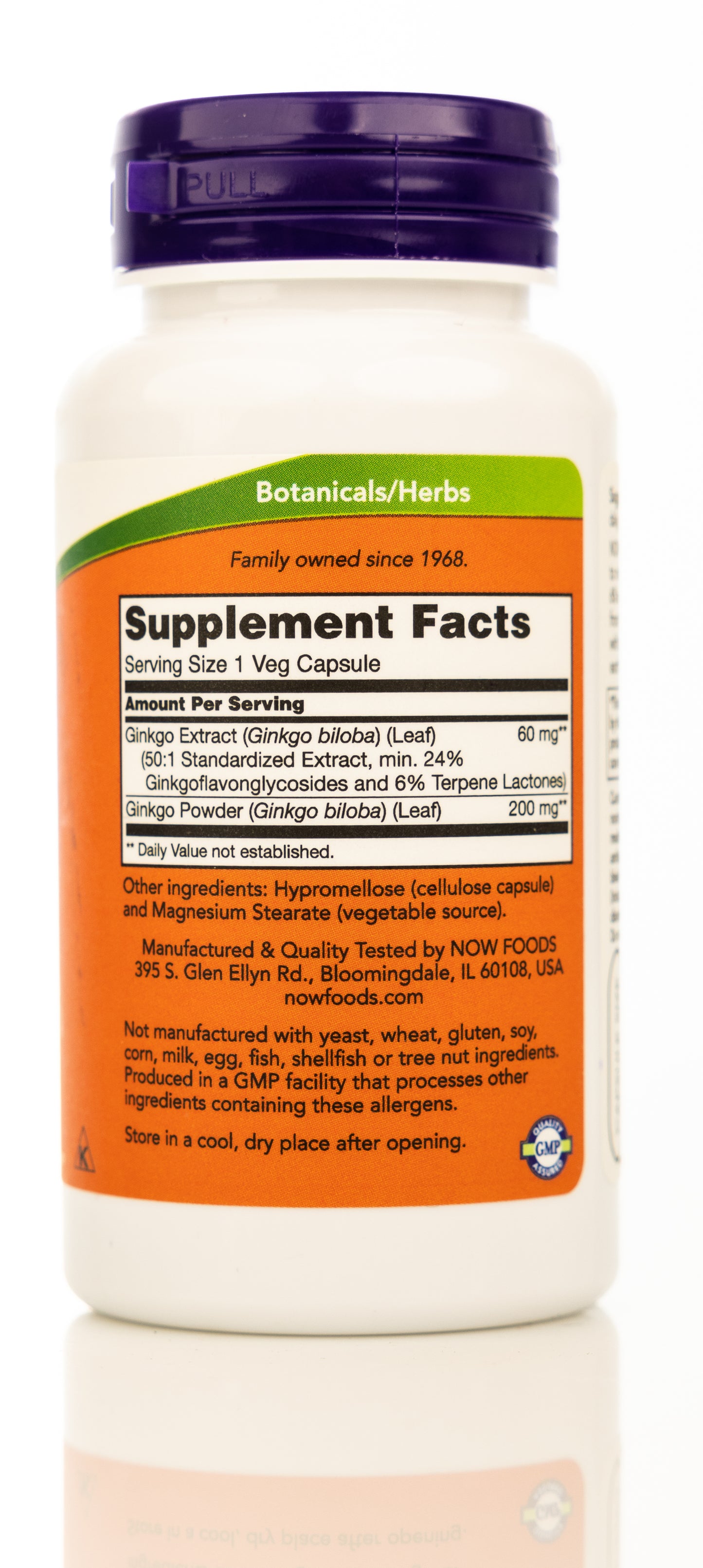 Now Ginko Biloba 60mg 60 Veg Capsules