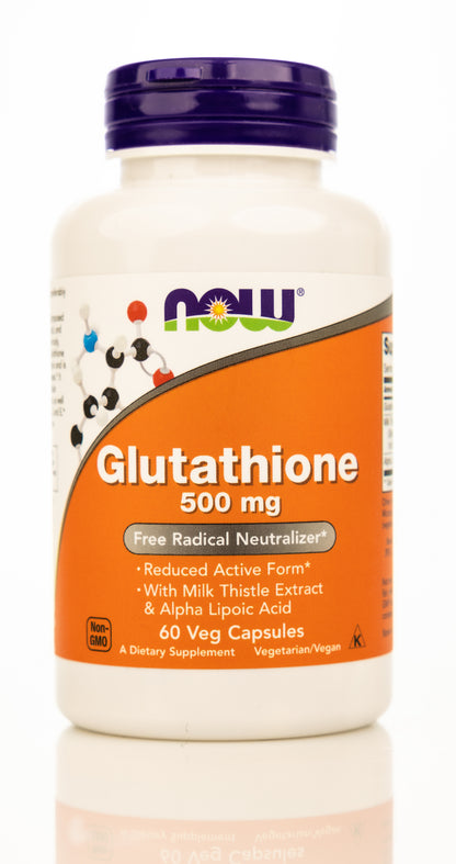 Now Glutathione 500mg 60 Veg Capsules