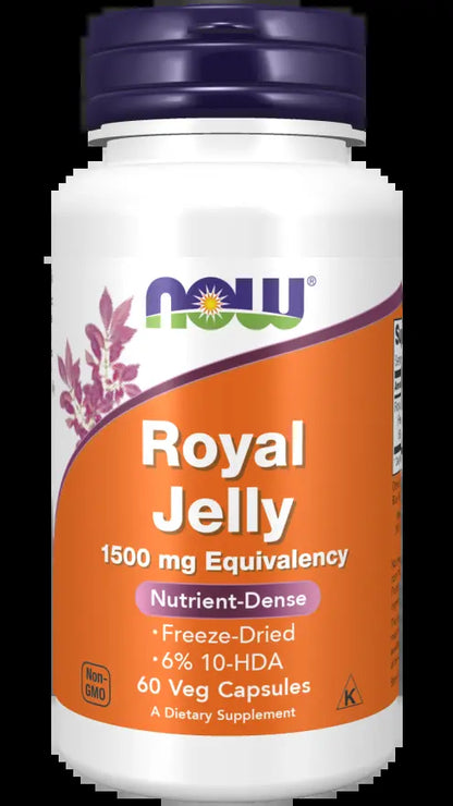 Now Royal Jelly 1500mg 60 Veg Capsules