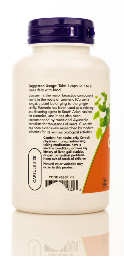 Now Turmeric Curcumin 665mg 60 Veg Capsules