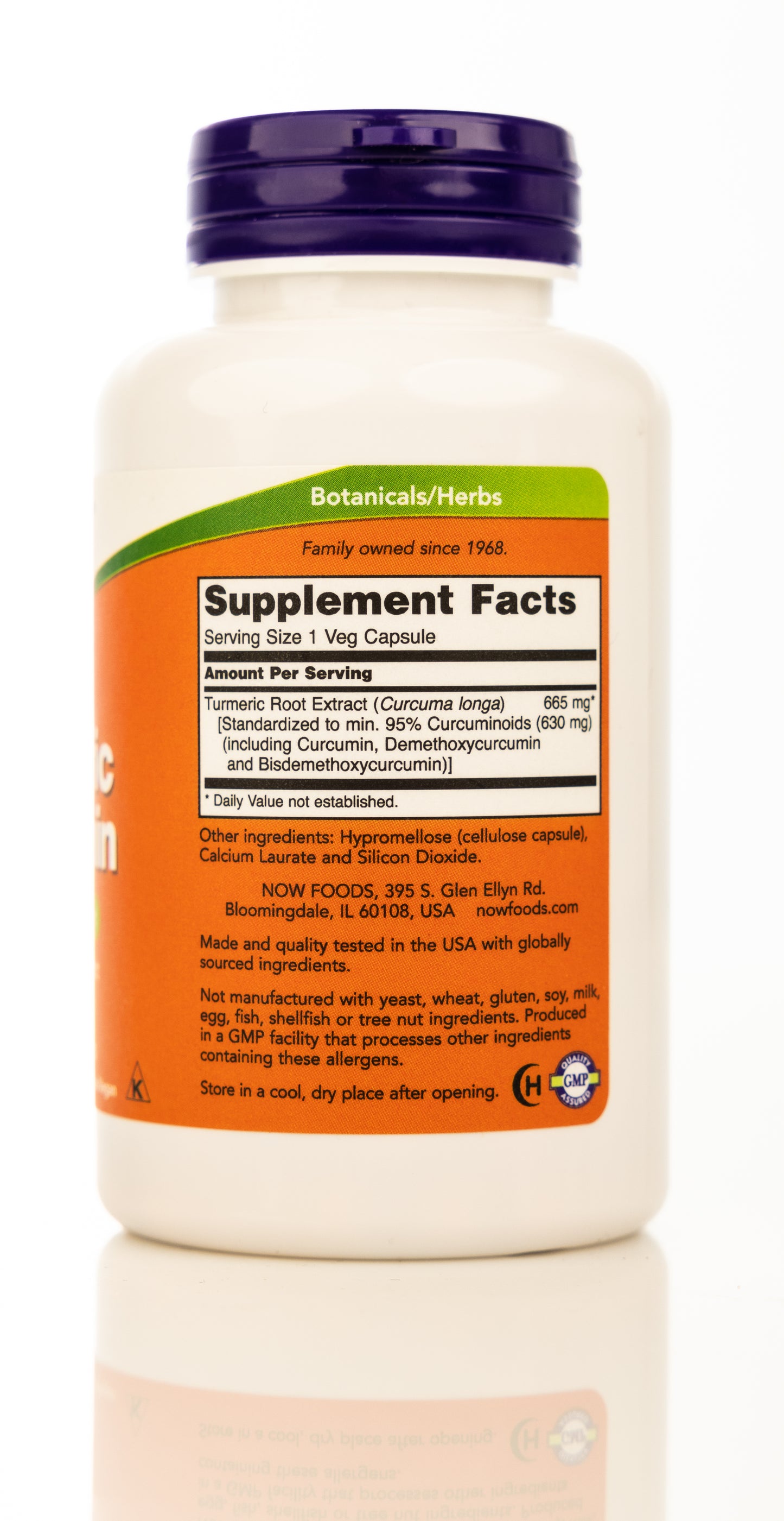 Now Turmeric Curcumin 665mg 60 Veg Capsules