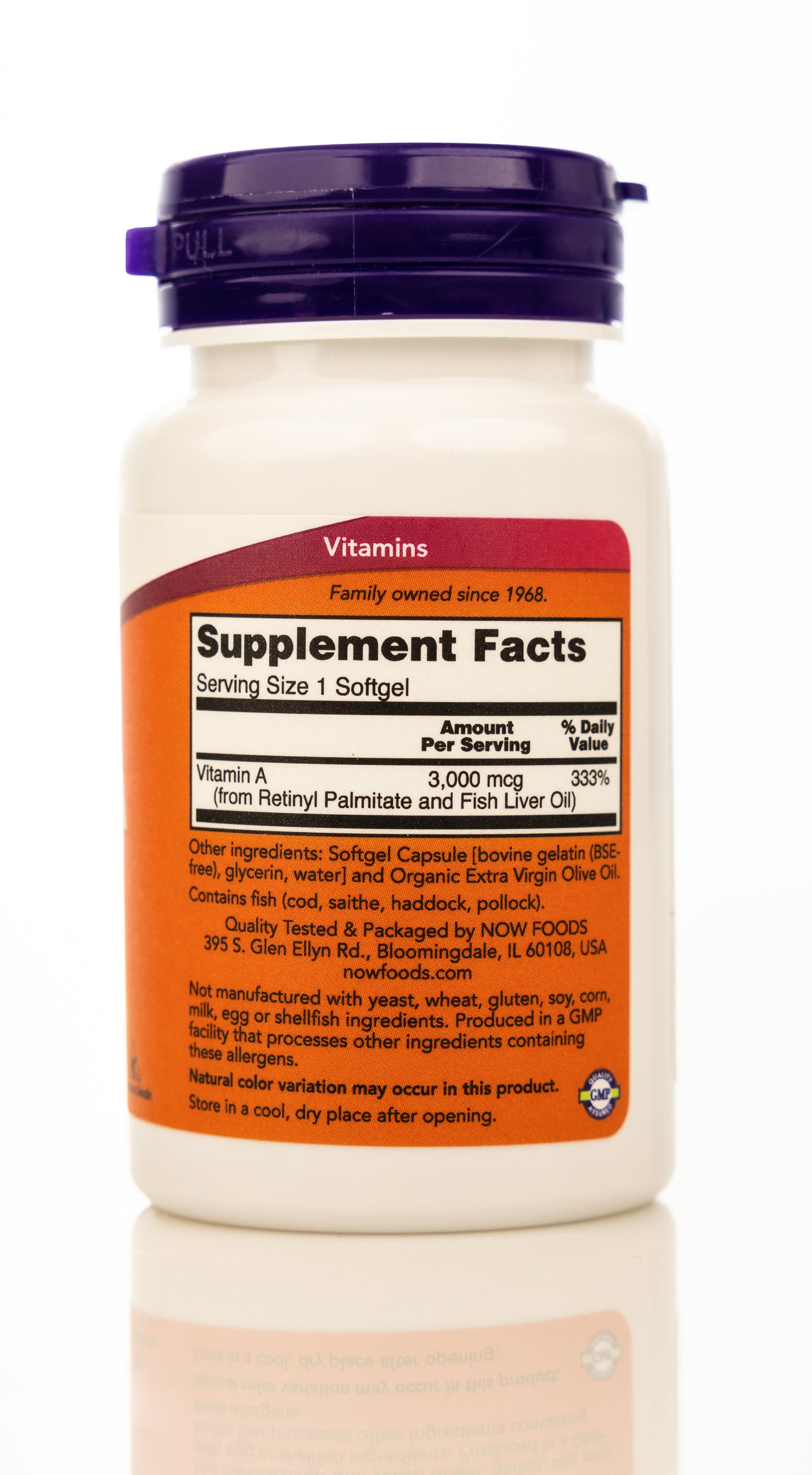 Now Vitamin A 10,000 IU 100 Softgels