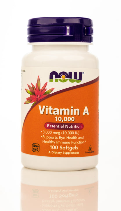 Now Vitamin A 10,000 IU 100 Softgels