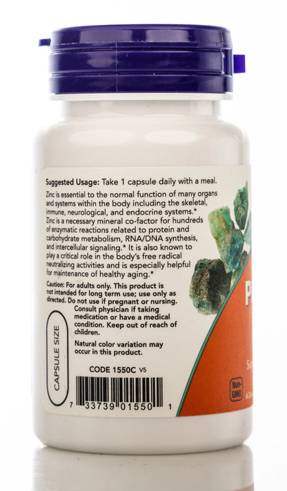 Now Zinc Picolinate 50mg 60 Veg Capsules