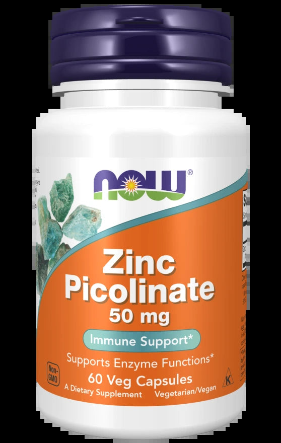 Now Zinc Picolinate 50mg 60 Veg Capsules
