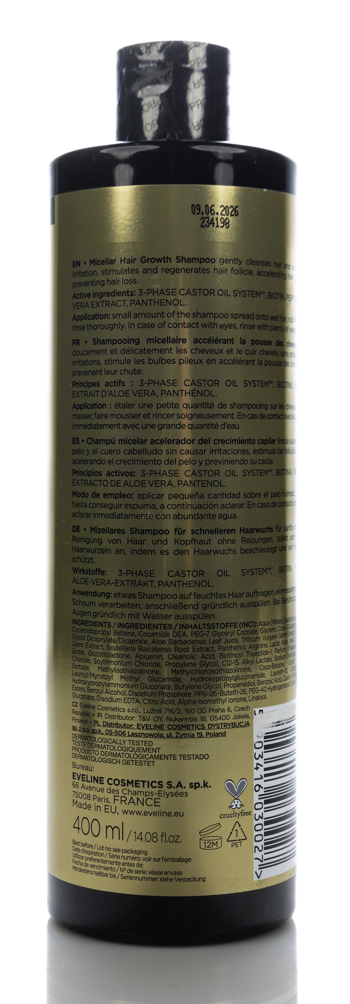 Eveline Hair Clinic Oleo Expert Fast Growth Micellar Shampoo 400 Ml