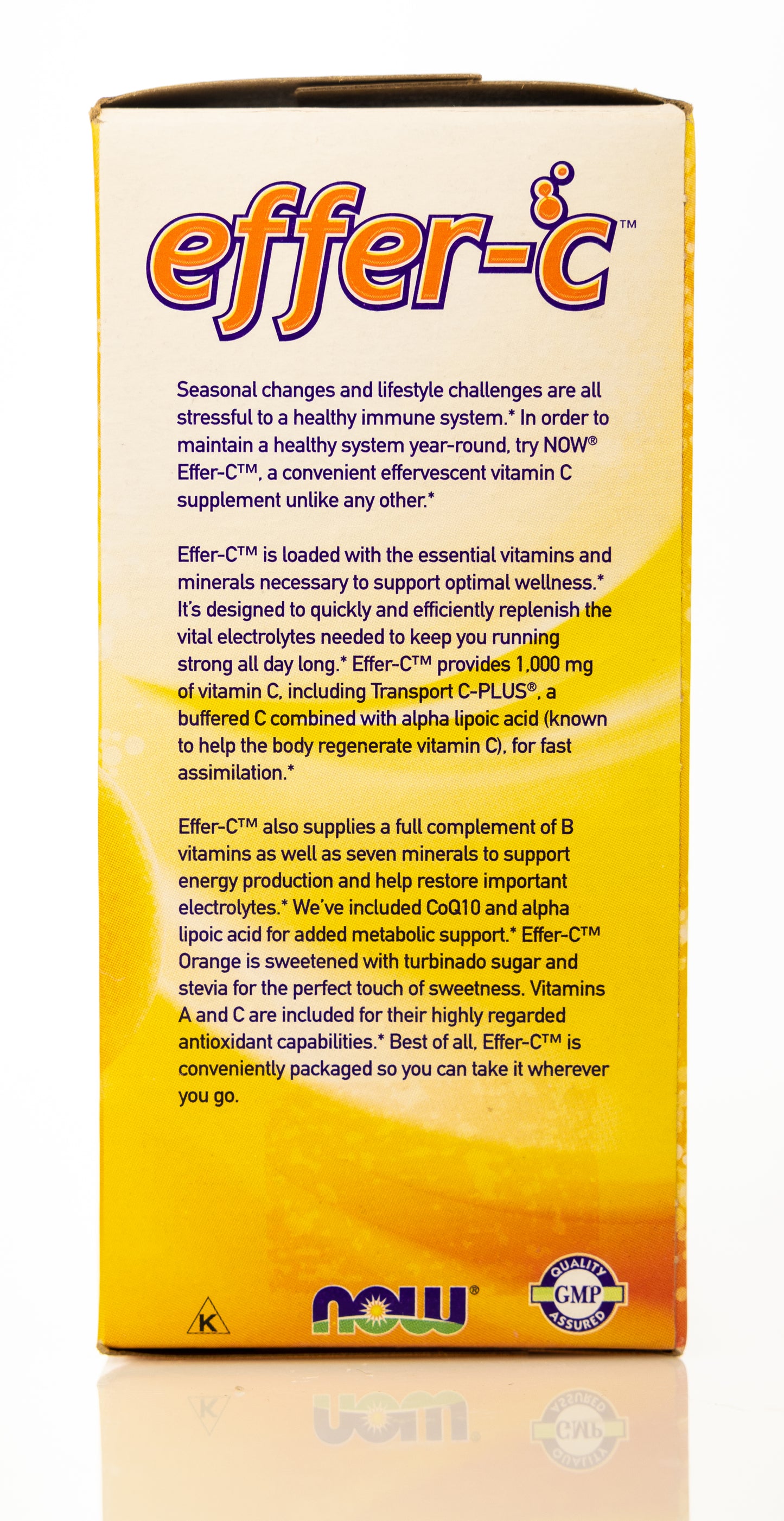 Now Effer-C Orange 1000mg of Vitamin C 30 Sachets
