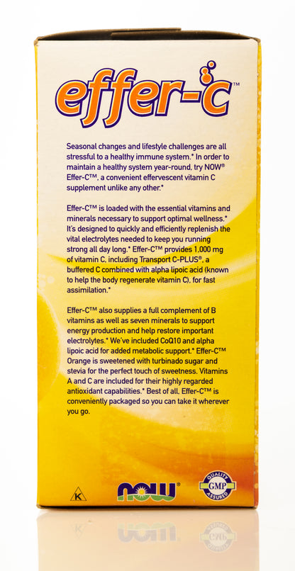 Now Effer-C Orange 1000mg of Vitamin C 30 Sachets