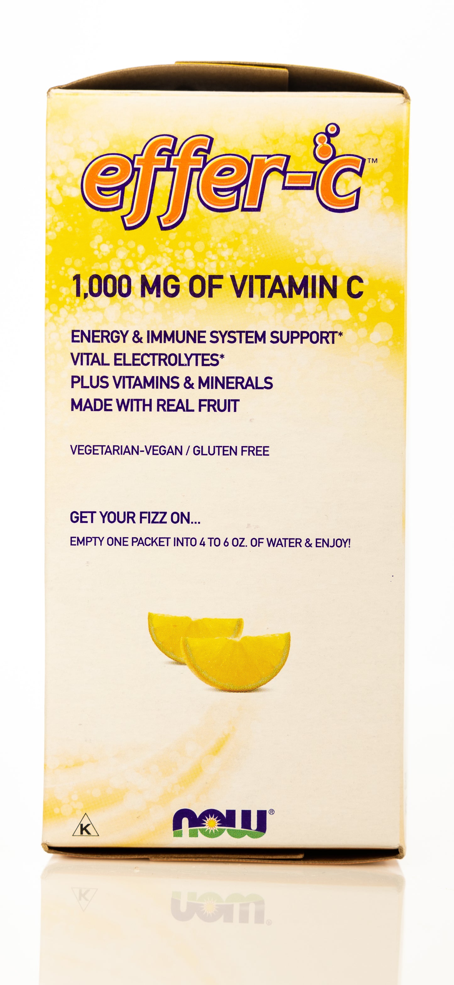 Now Effer-C Orange 1000mg of Vitamin C 30 Sachets