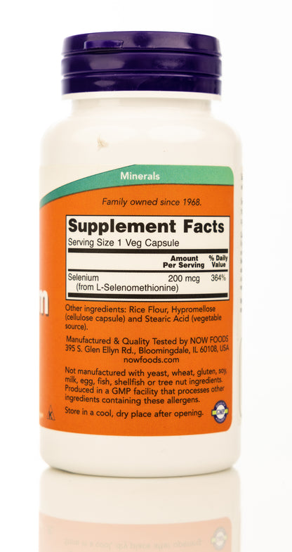 Now Selenium 200mcg 90 Veg Capsules