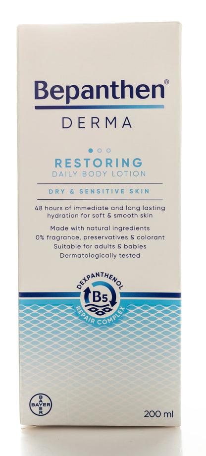 Bepanthen Derma Restoring Daily Body Lotion Dry & Senstive Skin 200 Ml