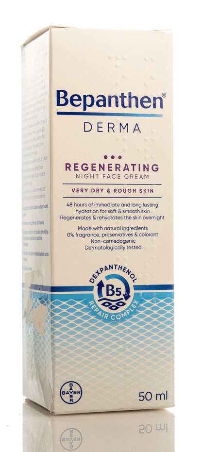 Bepanthen Derma Regenerating Night Face Cream Very Dry & Rough Skin 50 Ml