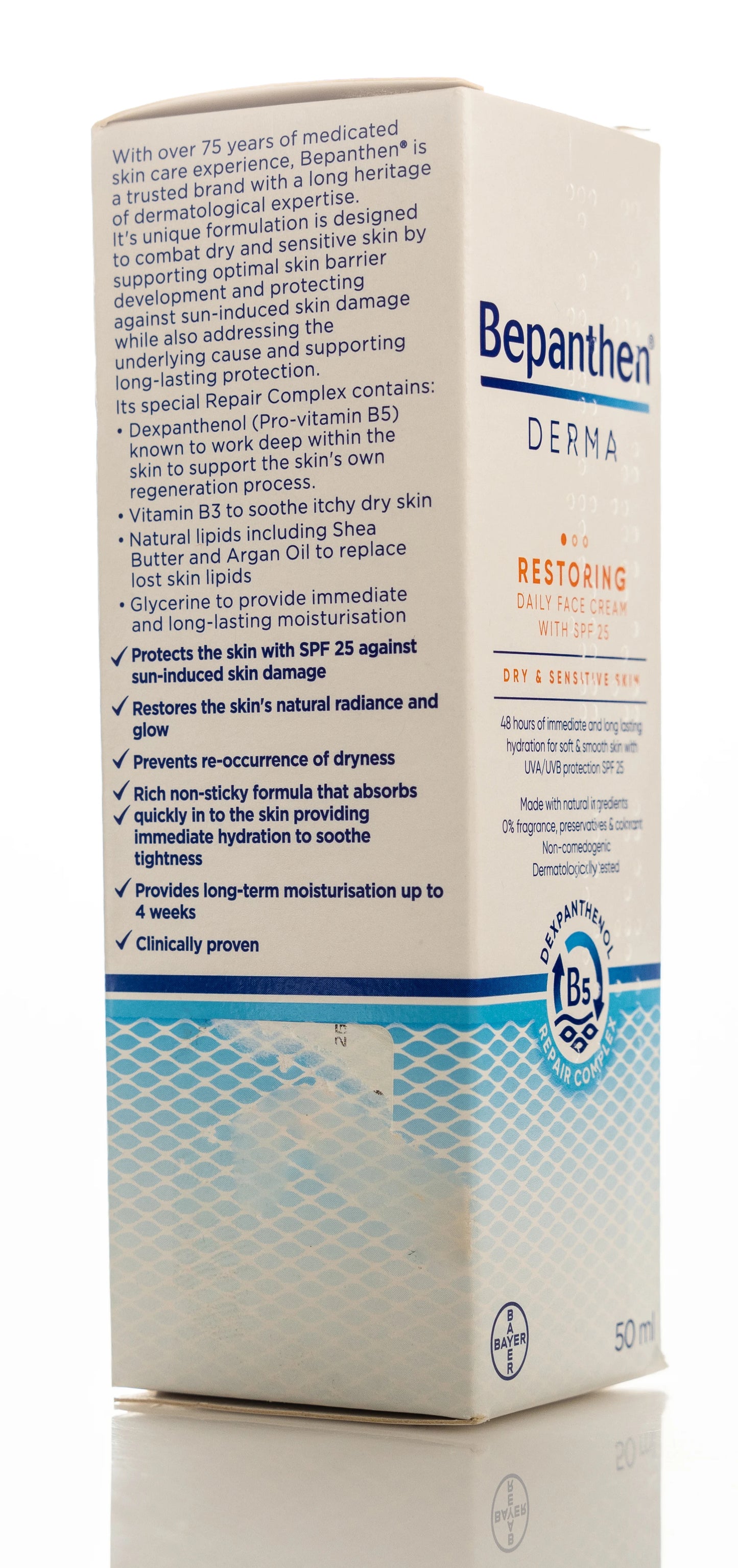 Bepanthen Derma Restoring SPF 25 Daily Face Cream Dry & Senstive Skin 50 Ml