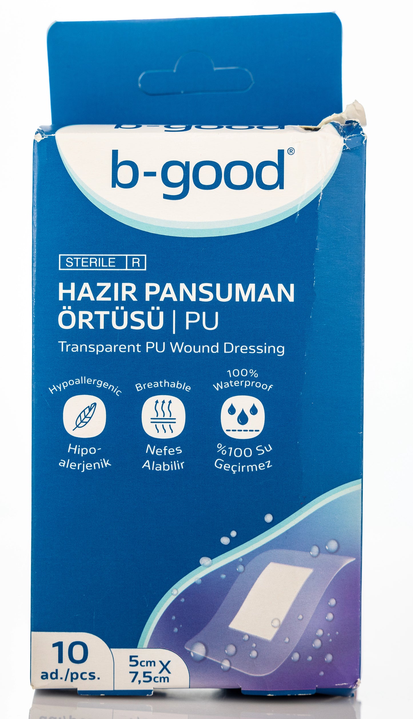 B-Good Transparent Pu Wound Dressing 5X7.5Cm 10 Pieces