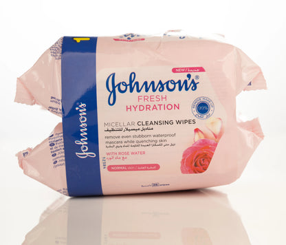 Johnson's Fresh Hydra [Normal Skin-Rose Water]Wipes 25 Pieces 1+1 Offer