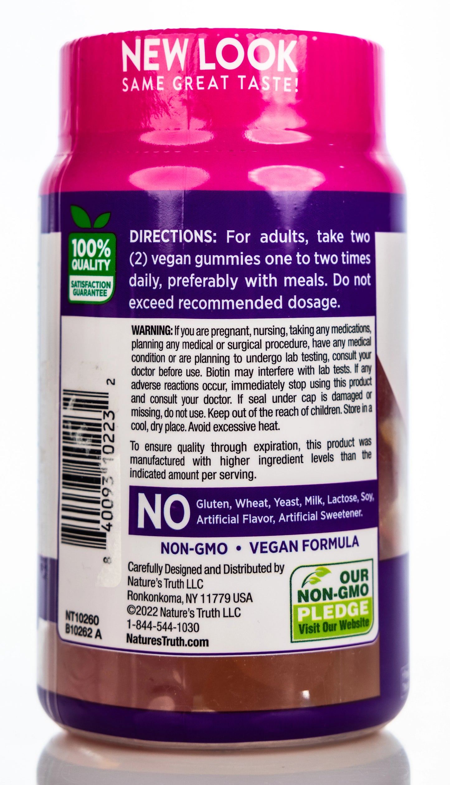 Nature’s Truth Hair Skin & Nails Biotin 2500mcg Gummies 80gummies