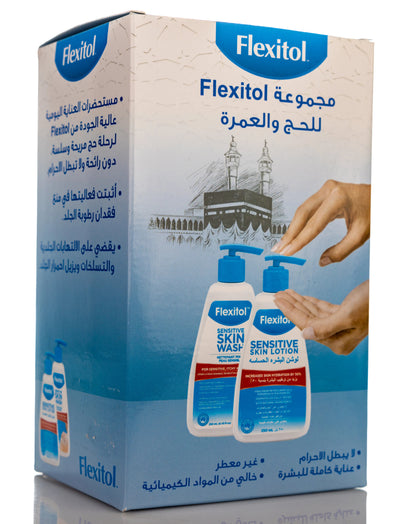 Flexitol Hajj and Umrah Care Set (Sensitive Skin Set)  Sensitive Skin Wash + Lotion