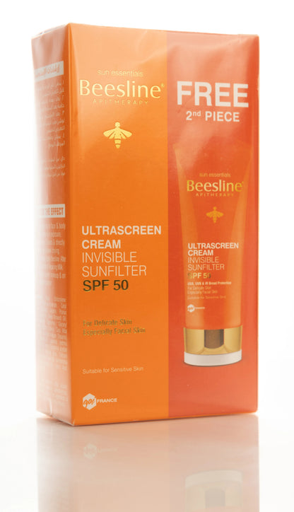 Beesline Ultrascreen SPF 50 Cream Invisible Sunfilter 60 Ml 1+1 Offer Pack