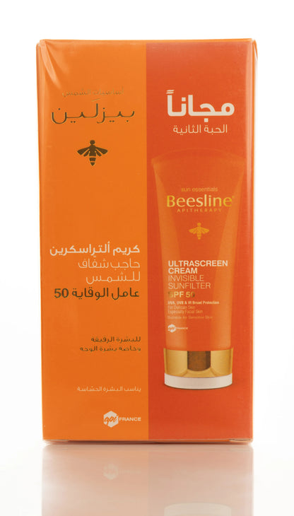 Beesline Ultrascreen SPF 50 Cream Invisible Sunfilter 60 Ml 1+1 Offer Pack